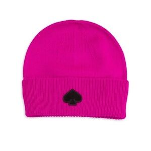 Kate Spade Flocked Ribbed Spade Beanie